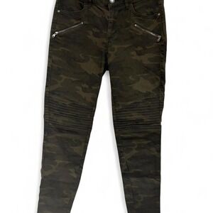 Zara Green camo skinny jeans